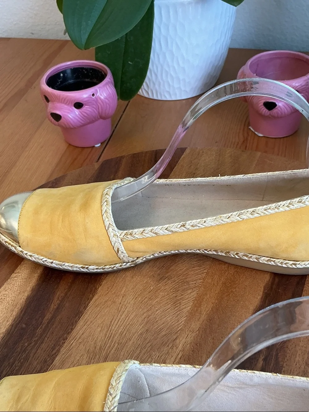Stuart Weitzman Goldenrod Suede Tipadrille Espadrille Flats 9